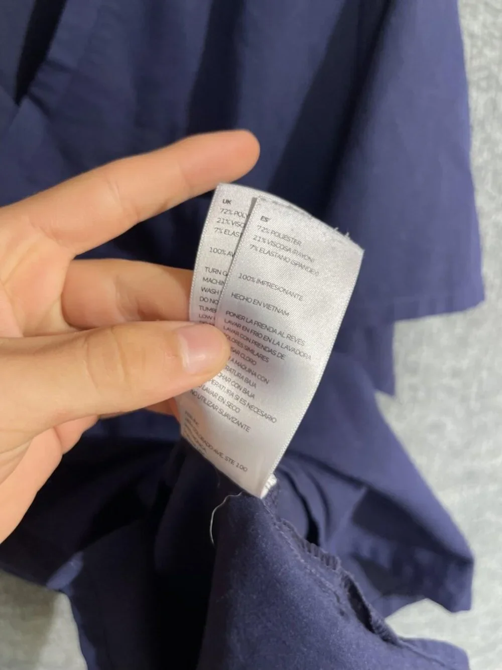 FIGS Scrub Shirt Mens 2XL Blue Technical Collection V-Neck Tagless Medical